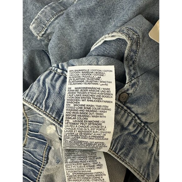 Pure By Ulla Popken Shorts Women’s Size 14 Blue Burmuda New - Picture 10 of 14